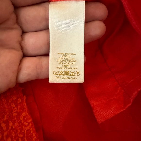 Kate Spade Orange Textured Gold Back Zip Hardware Women’s Pencil Skirt Size 4 - Picture 12 of 15